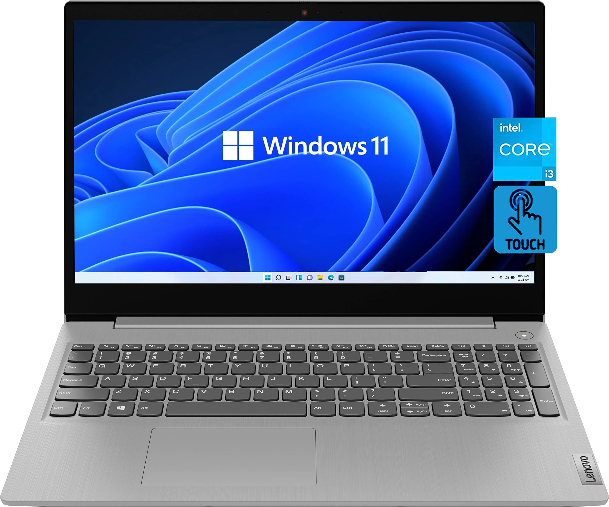 Lenovo (レノボ) 2022 ideapad 3 ノートパソコン 15.6インチタッチスクリーン、Intel Core i3-1115G4プロセッサー、12GB RAM、512GB SSD、WiFi 6、ウェブカメラ、カードリーダー、Windows 11 Home、JAWFOALバンドル。
