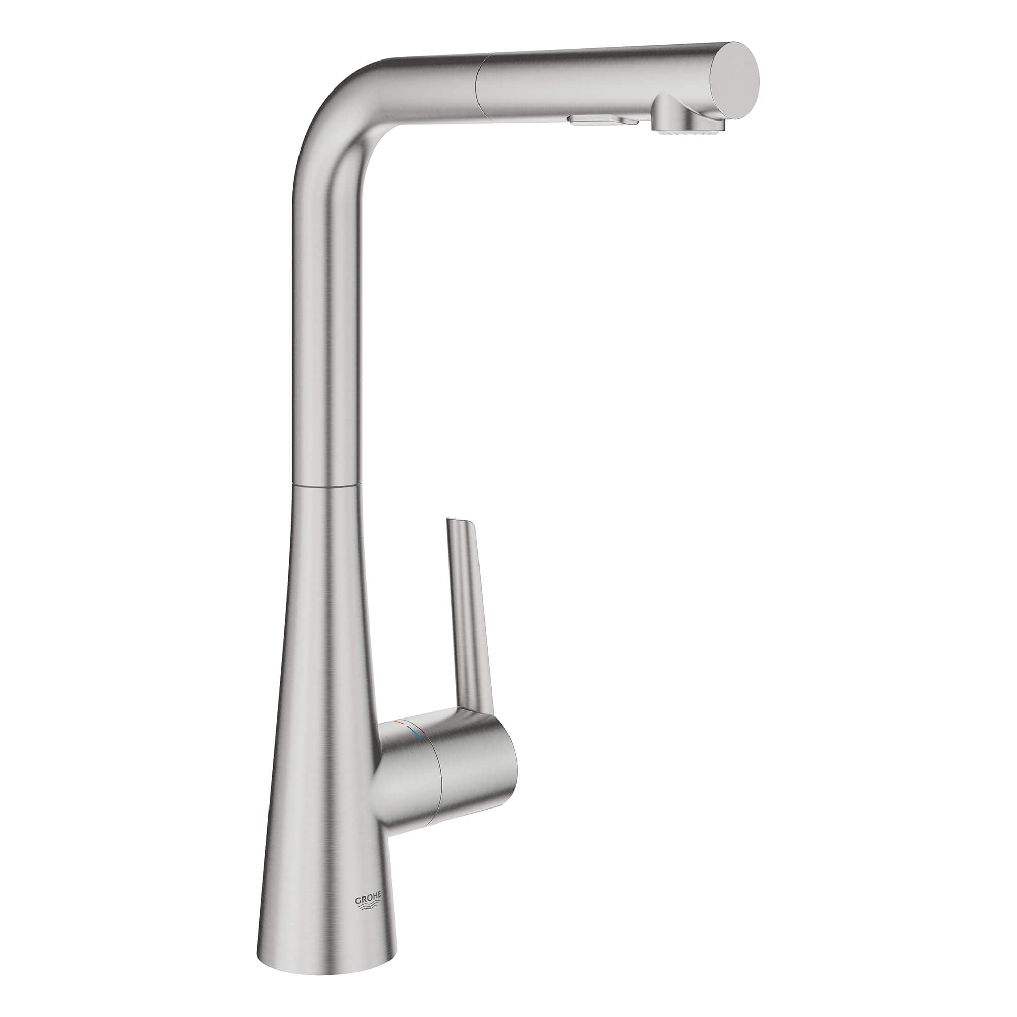GROHE 33893DC2 Zedra プルアウトキッチン水道の栓 百貨店スチール写真(ステンレス鋼スチール写真)