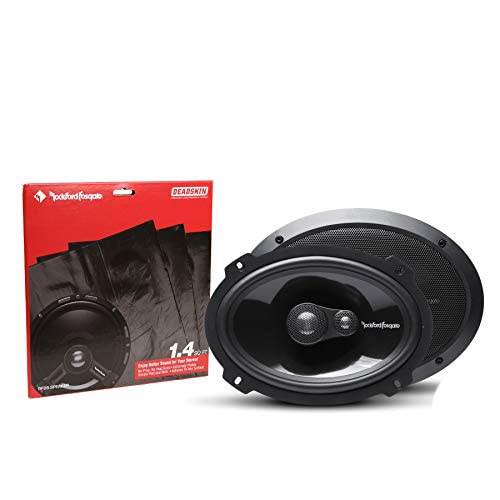 Rockford Fosgate Power続きもの T1693 6in x 9in 3通い路 鉄道車両金棒引き + RFDS-金棒引き デッドニングスピーカーキット バンドル