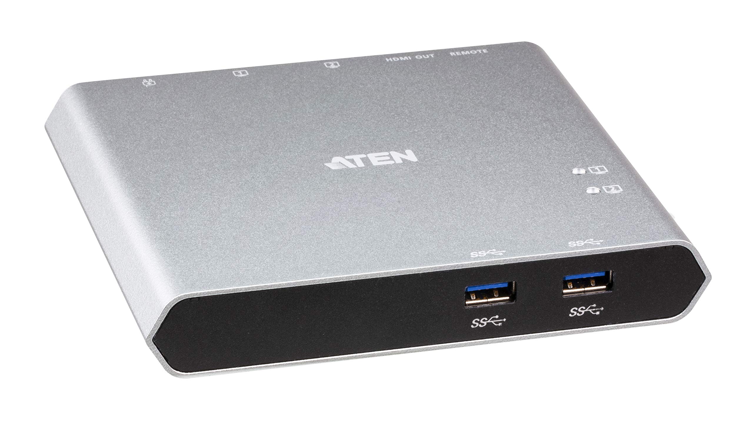 ATEN 2ポート USB-C Gen 1ドッキングスイッチ（電源パススルー対応） US3310