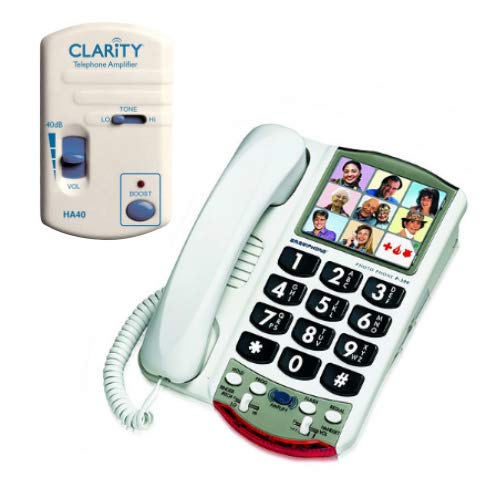Clarity P300 高まる吊りひも付き添い人電話を掛ける HA40携帯型電話を掛けるアンプリファイアー バンドル