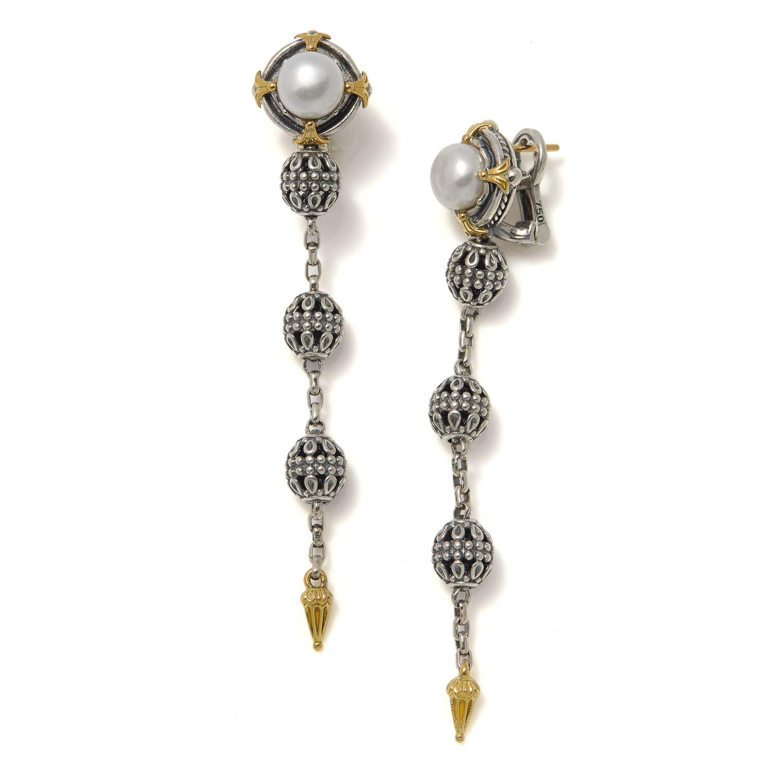 Konstantino レディース パール ロングイヤリング