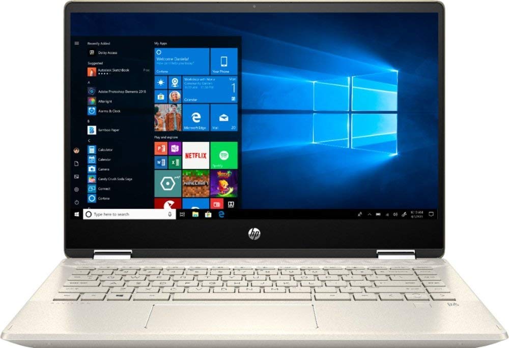 HP 2020 Pavilion x360 2-in-1ノートパソコン/14インチフルHDタッチスクリーン/第10世代Intel Core i5-10210U 最大4.1GHz/ 8GB DDR4メモリ/256GB PCIe SSD + 16GB Optane/AC WiFi/HDMI/Gold/Windows 10。