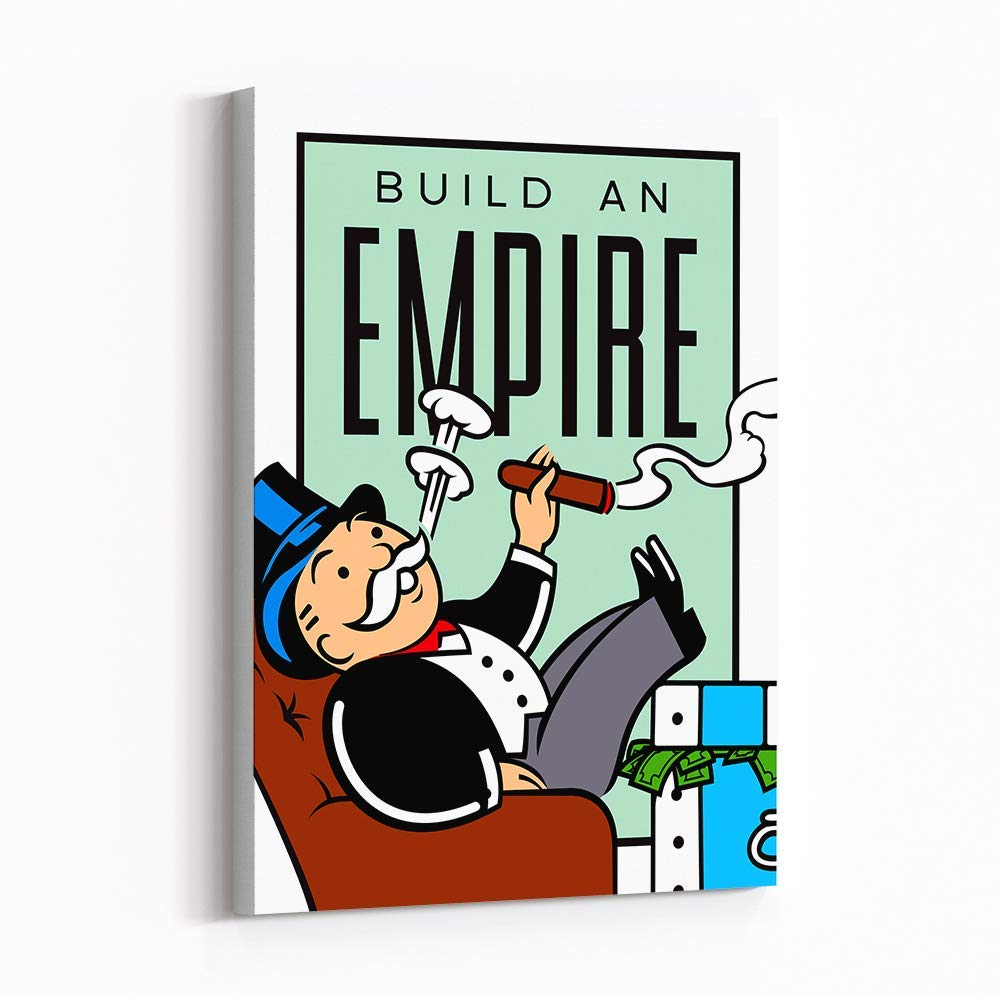 Inktuitive 'Build an Empire' インスピレーションウォールデコ オフィス/自宅用 - フレーム入りキャンバス インスピレーションウォールアート 高解像度プリント モチベーションを高めるウォールアート オフィス/自宅用 40x30インチ|global研究所
