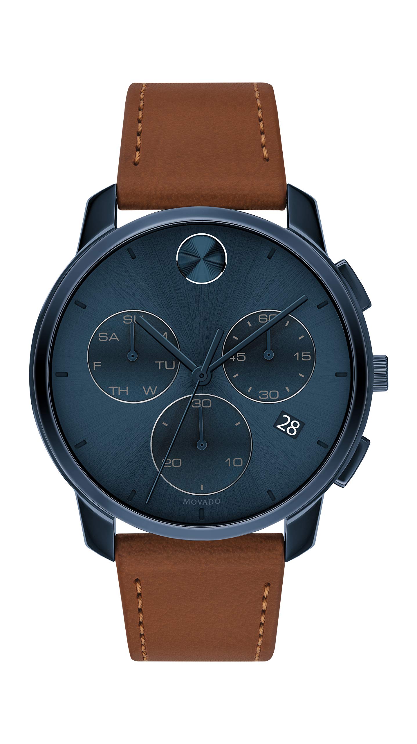 Movado 太字薄型クロノグラフクォーツ ブルーダイヤル メンズウォッチ 3600630