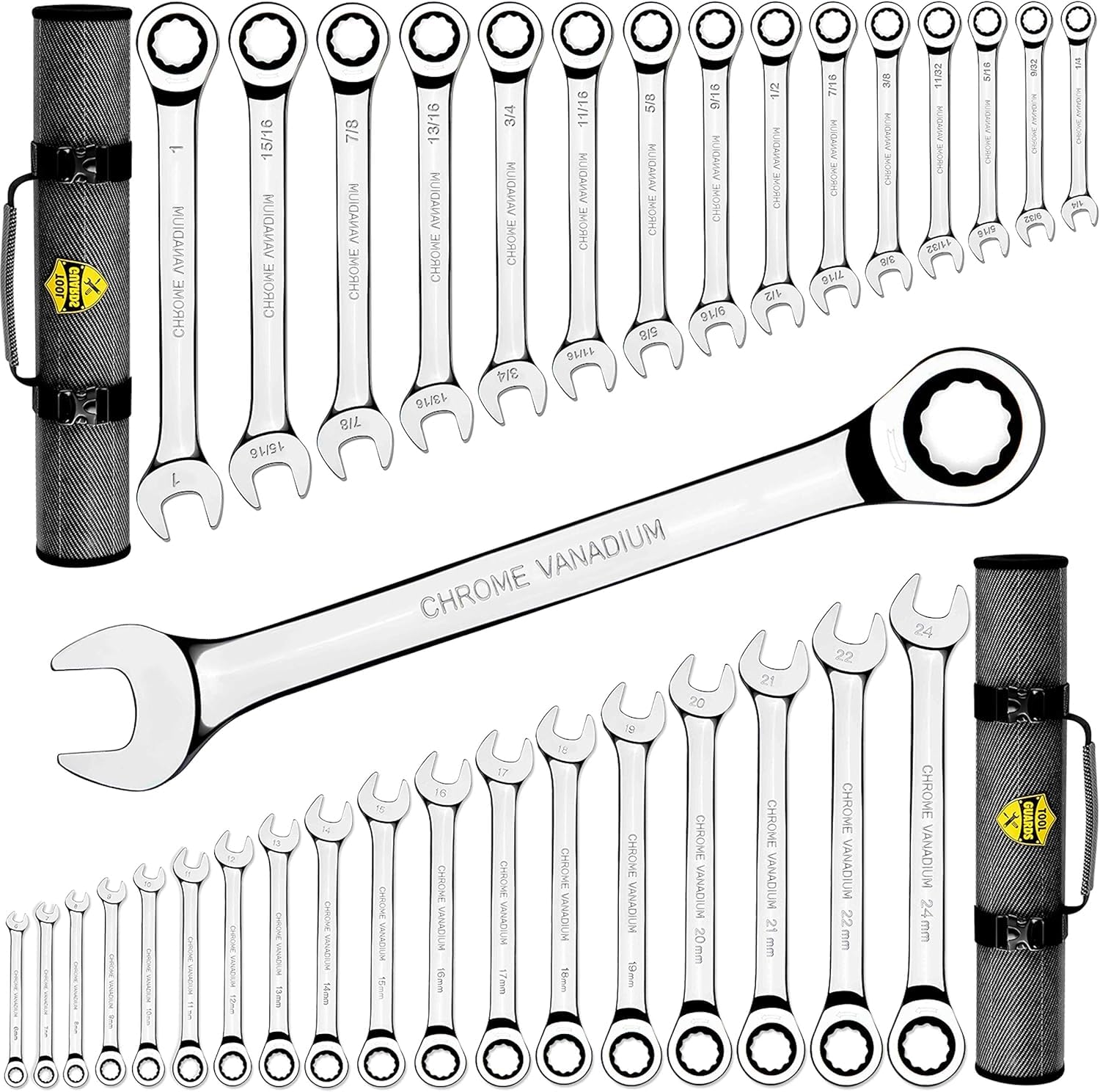 TOOLGUARDS ラチェットレンチセット 33個 - メートル法と標準 - コンビネーションラチェットレンチセット - L｜global研究所