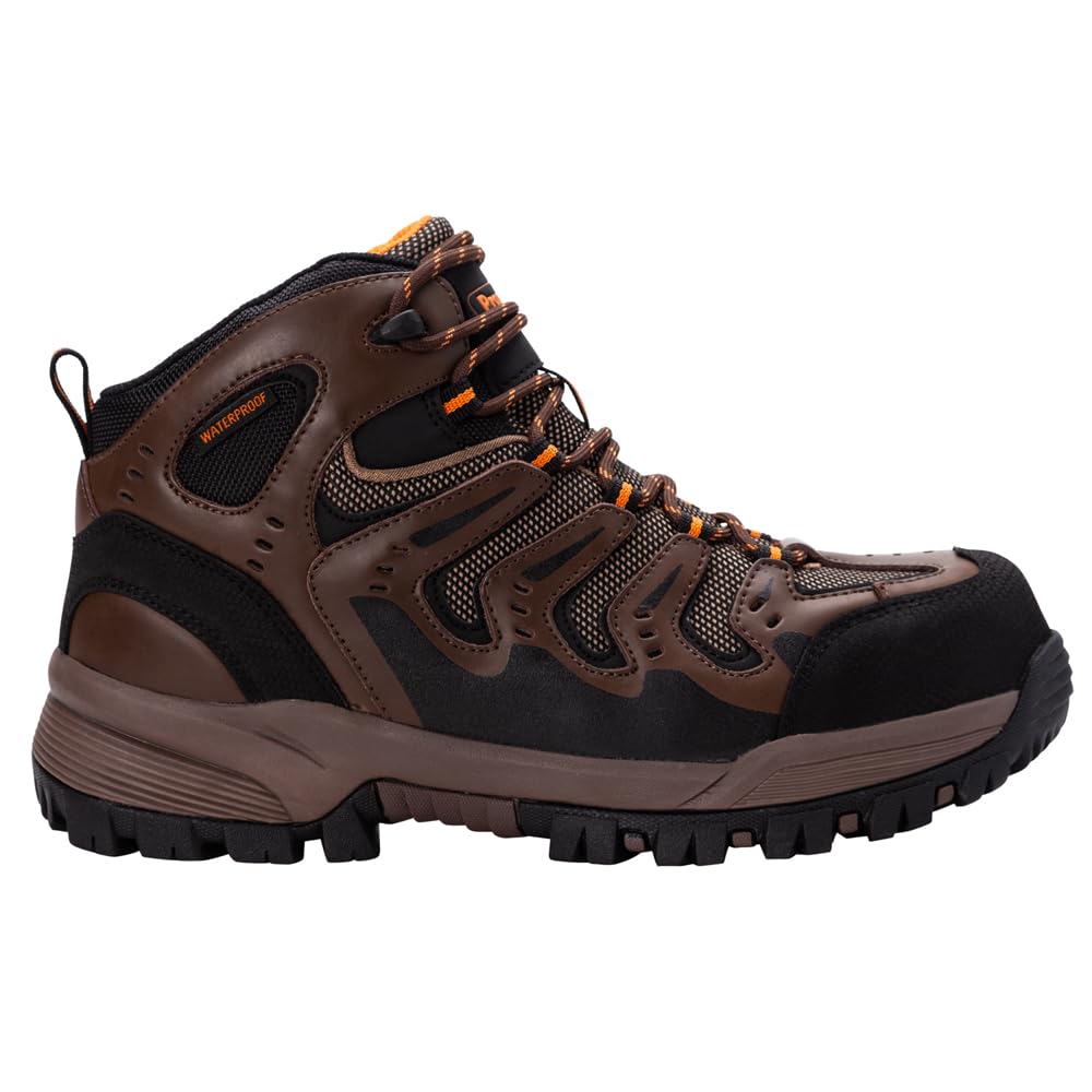 Propet Men's Sentry Work Boot Brown/Orange 10 XX-Wide US