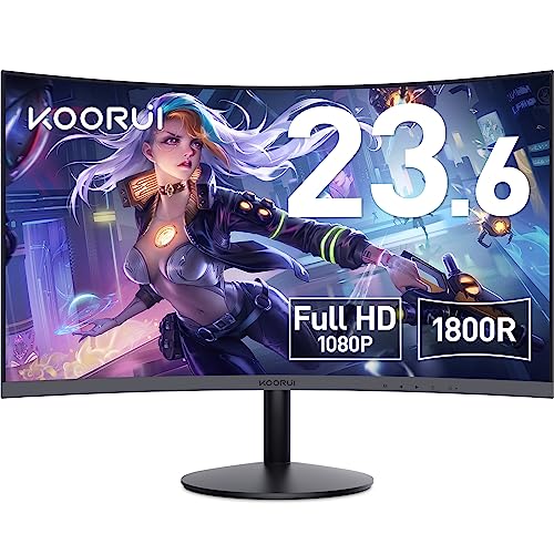 楽天市場】KOORUI モニター 24インチ 60Hz 5ms 曲面 モニター VA