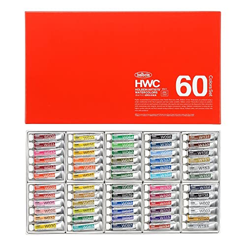 holbein HWC 60 水彩絵具セット 60色 楽天市場】HOLBEIN ホルベイン 透明水彩絵具 60色 セット HWC