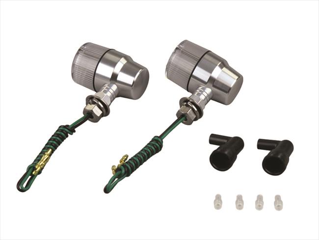 4945716915056 アルミマシンドSBミニウインカー 2個入 ナローショートステー シルバー／クリア シングル球 091033-N3 【POSH FAITH(ポッシュ フェイス)】