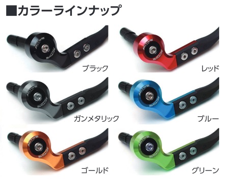 【ACTIVE(アクティブ)】 【4538792915012】 30804M08 ブレーキレバーガード&バーエンド フルセット ブルー M8用｜GLOBAL MOTO