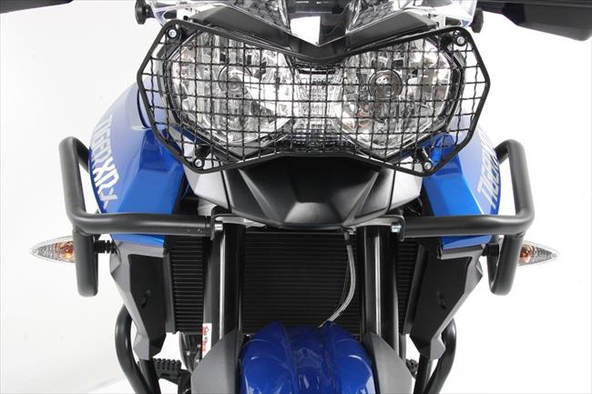 7007535-0001 ヘプコ&ベッカ ヘッドライトガード ブラック Tiger 800XC/XCX/XCA/XR/XRX/XRT 15-19