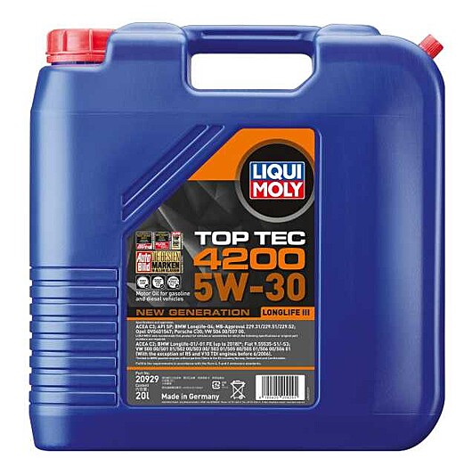 LIQUI MOLY（リキモリ） 【4100420209291】 20929 トップテック4200 5W30 20L｜GLOBAL MOTO