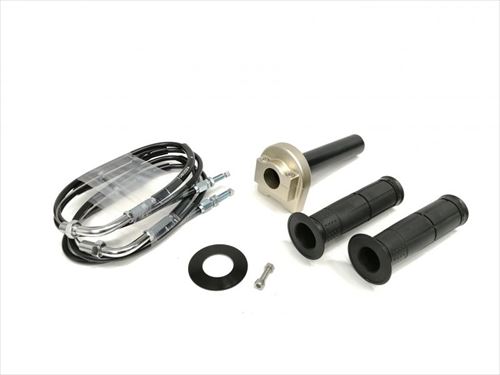 ACTIVE(アクティブ) 【4538792332253】 1061124 スロットルKIT (ホルダー:TYPE-1 T-GLD) 巻取φ28 (メッキ金具) 900mm|GLOBAL MOTO