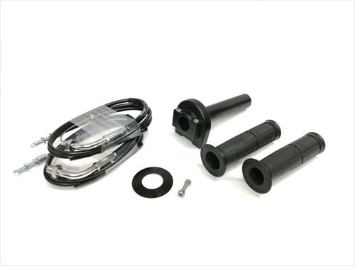 ACTIVE(アクティブ) 【4538792332437】 1061232 スロットルKIT (ホルダー:TYPE-1 BLK) 巻取φ32 (メッキ金具) 1050mm|GLOBAL MOTO