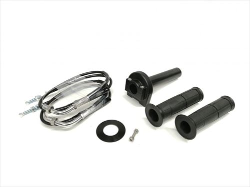 ACTIVE(アクティブ) 【4538792332154】 1061312 スロットルKIT (ホルダー:TYPE-1 BLK) 巻取φ36 (メッキ金具) 700mm｜GLOBAL MOTO
