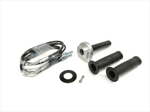 ACTIVE(アクティブ) 【4538792332307】 1061321 スロットルKIT (ホルダー:TYPE-1 SIL) 巻取φ36 (メッキ金具) 900mm｜GLOBAL MOTO