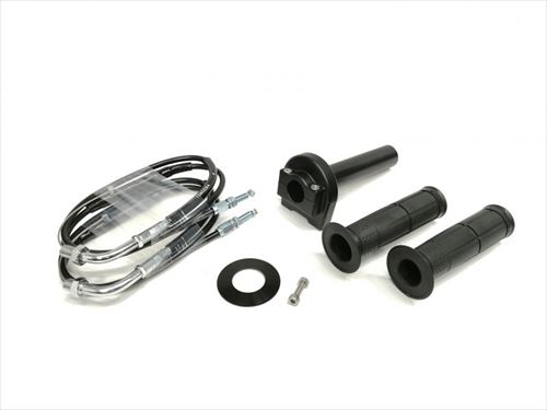 ACTIVE(アクティブ) 【4538792332314】 1061322 スロットルKIT (ホルダー:TYPE-1 BLK) 巻取φ36 (メッキ金具) 900mm|GLOBAL MOTO