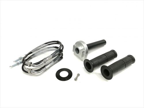 ACTIVE(アクティブ) 【4538792332185】 1061411 スロットルKIT (ホルダー:TYPE-1 SIL) 巻取φ40 (メッキ金具) 700mm|GLOBAL MOTO