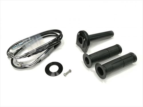 ACTIVE(アクティブ) 【4538792649726】 1063182 スロットルKIT (ホルダー:TYPE-3 BLK) 巻取φ28 (メッキ金具) 800mm|GLOBAL MOTO