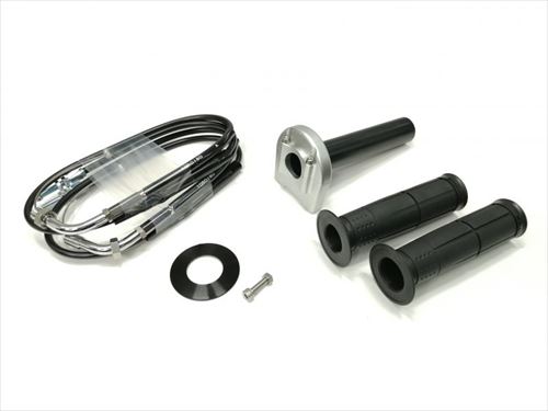ACTIVE(アクティブ) 【4538792649795】 1063381 スロットルKIT (ホルダー:TYPE-3 SIL) 巻取φ36 (メッキ金具) 800mm|GLOBAL MOTO