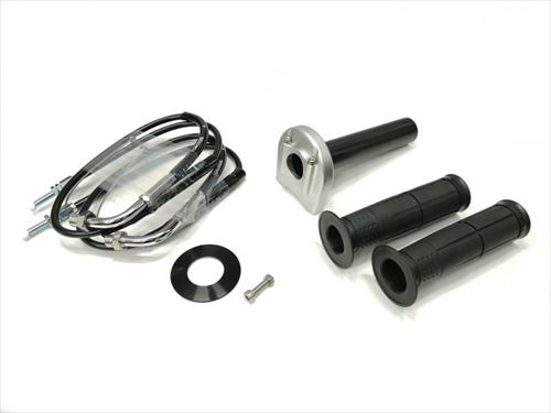 ACTIVE(アクティブ) 【4538792579825】 1063411 スロットルKIT (ホルダー:TYPE-3 SIL) 巻取φ40 (メッキ金具) 700mm|GLOBAL MOTO