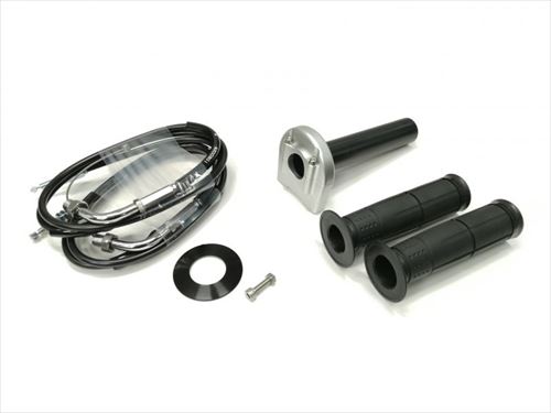 ACTIVE(アクティブ) 【4538792579900】 1063431 スロットルKIT (ホルダー:TYPE-3 SIL) 巻取φ40 (メッキ金具) 1050mm|GLOBAL MOTO