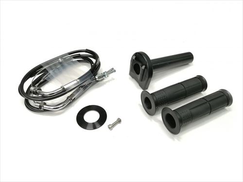 ACTIVE(アクティブ) 【4538792580159】 1063522 スロットルKIT (ホルダー:TYPE-3 BLK) 巻取φ42 (メッキ金具) 900mm｜GLOBAL MOTO