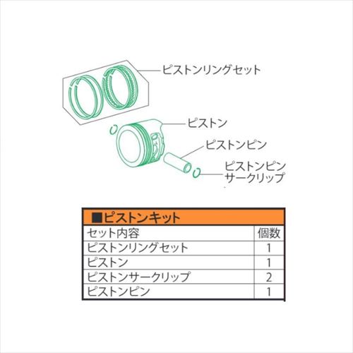 SP武川(TAKEGAWA) 【4514162294178】 01-02-8060 【補修品】ボア&ストロークアップ106cc用ピストンキット