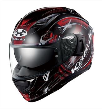 OGK KABUTO(オージーケーカブト) 【4966094609696】 KAMUI 3 ESTELLA　ブラックレッド Lサイズ(59-60)　エステラ　バイク用　ヘルメット　