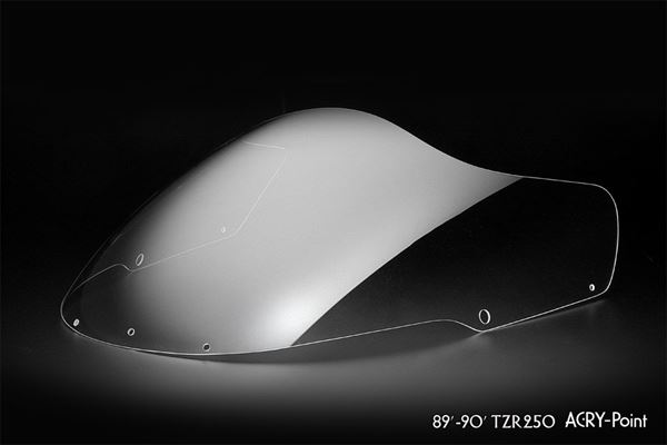 アクリポイント 【4580423290555】品番:120401 YAMAHA　89-90 TZR250 クリアスクリーン外装　シールド風防｜GLOBAL MOTO