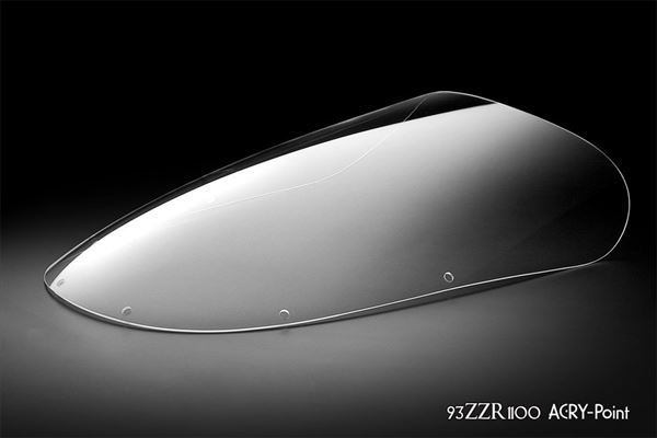 アクリポイント 【4580423290807】品番:140121 Kawasaki 93- ZZR1100クリアスクリーン外装　シールド風防｜GLOBAL MOTO