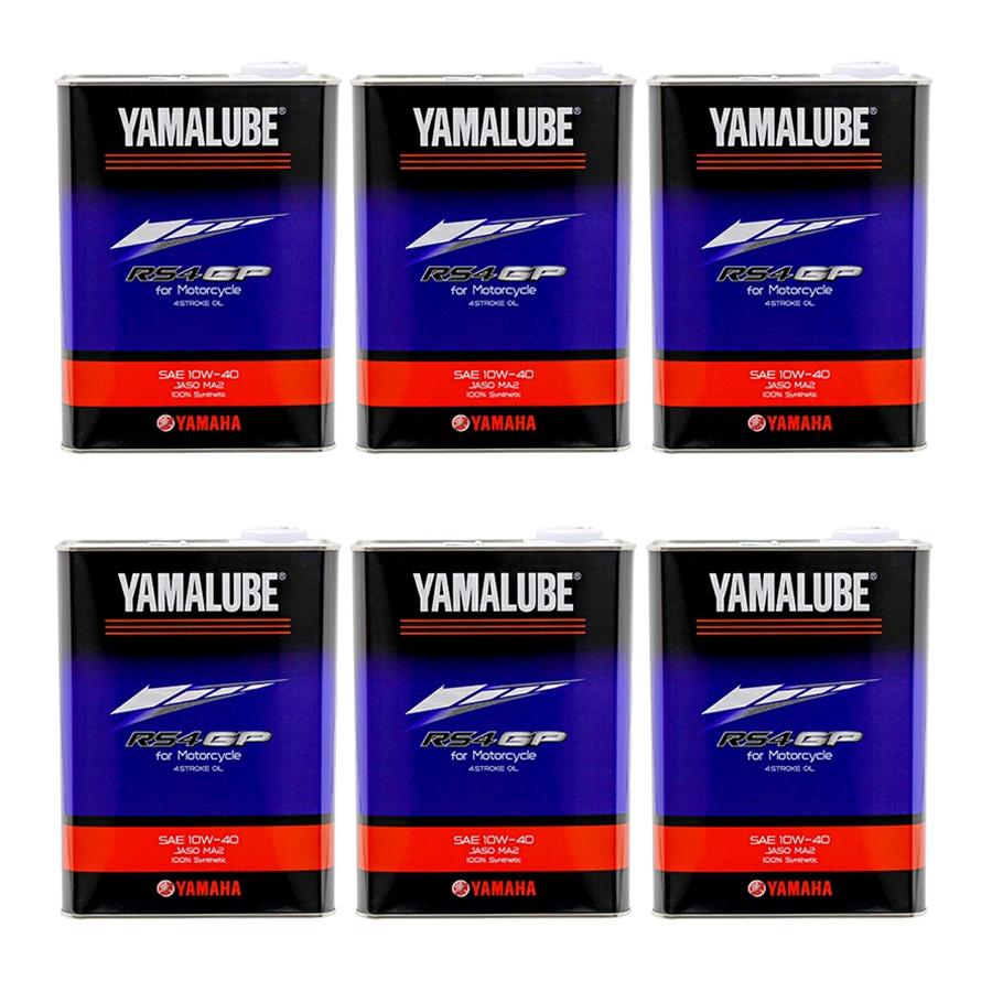 【オイルキャンペーン協賛店】 【ヤマハ】 90793-32420 ヤマルーブ RS4GP エンジンオイル 4L缶 6本セット