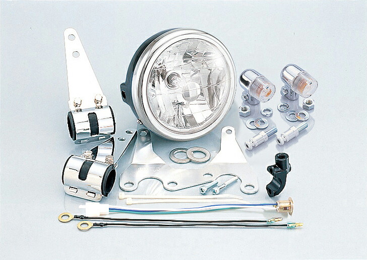 【4990852076895】 810-1073410 ネイキッドKIT　ヘッドライト付/丸ミニウインカー KITACO(キタコ)
