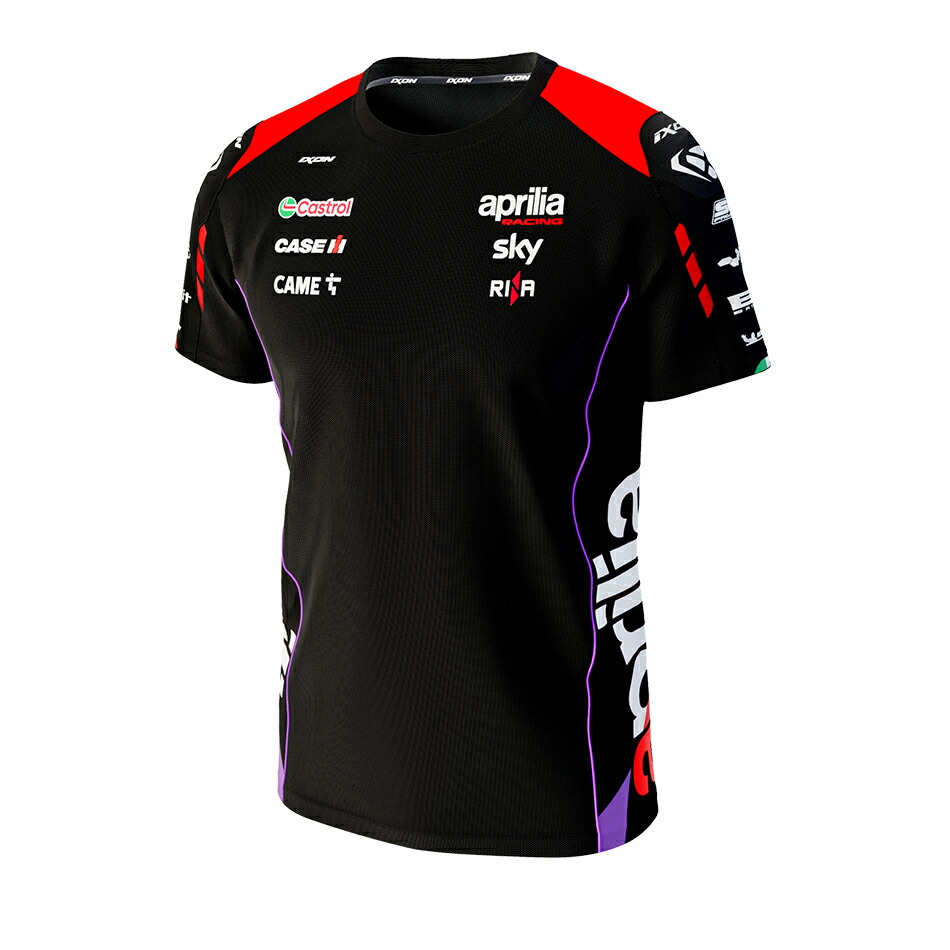 IXON(イクソン) APRILIA TEE SHIRT REPLICA 24(S～2XLサイズ)BK/NRD