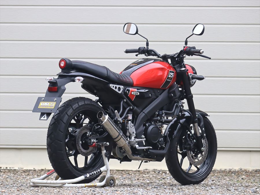 【4582734412800】 LA2150JM 23-XSR125 ショートオーバルフルエキゾースト　ステンレス サイレンサー WR'S (ダブルアールズ)