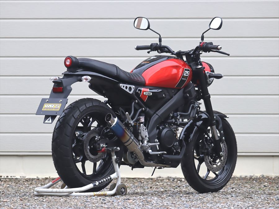 【4582734412817】 LS2150JM 23-XSR125 ショートオーバルフルエキゾースト　焼き色チタンサイレンサー WR'S (ダブルアールズ)