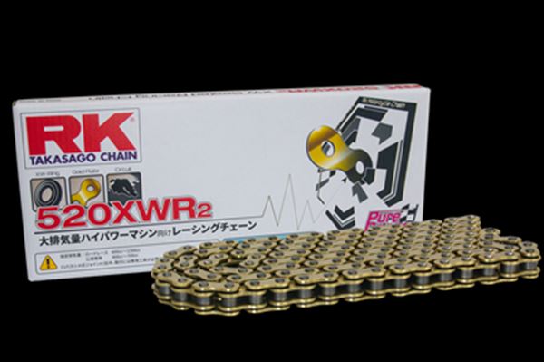 RK(アールケージャパン) 【4935531345442】 RK520XWR2-GOLD-130L　ドライブチェーン　ゴールド｜GLOBAL MOTO