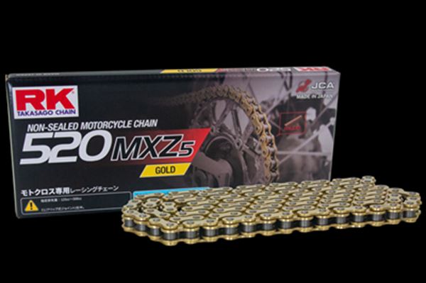 RK(アールケージャパン) 【4935531345633】 RK520MXZ5-GOLD-130L　ドライブチェーン　ゴールド｜GLOBAL MOTO 7,300円