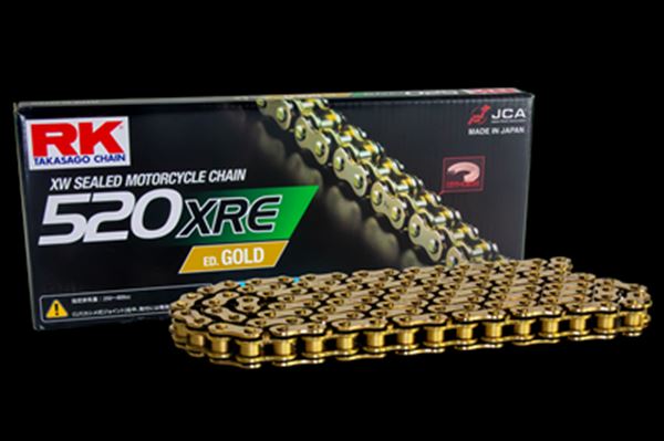 RK(アールケージャパン) 【4935531346784】 RK520XRE-ED-GOLD-100L　ドライブチェーン　ゴールド