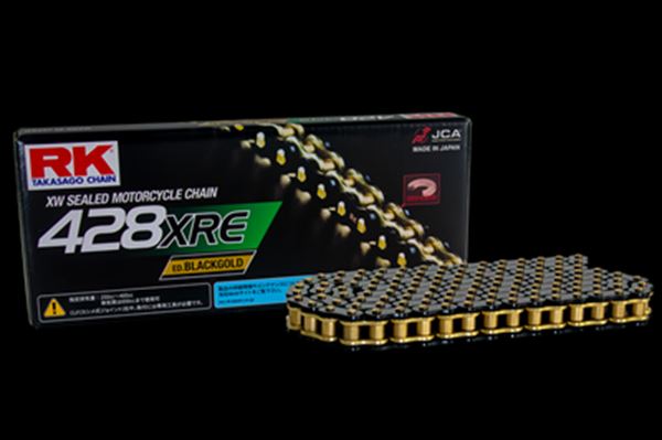 RK(アールケージャパン) 【4935531346906】 RK428XRE-ED-BLACKGOLD100L　ドライブチェーン　ブラック＆ゴールド