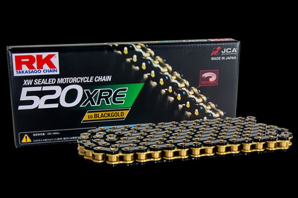 RK(アールケージャパン) 【4935531347347】 RK520XRE-ED-BLACKGOLD110L　ドライブチェーン　ブラック＆ゴールド