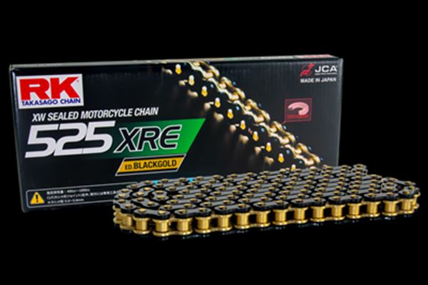 RK(アールケージャパン) 【4935531347446】 RK525XRE-ED-BLACKGOLD110L　ドライブチェーン　ブラック＆ゴールド