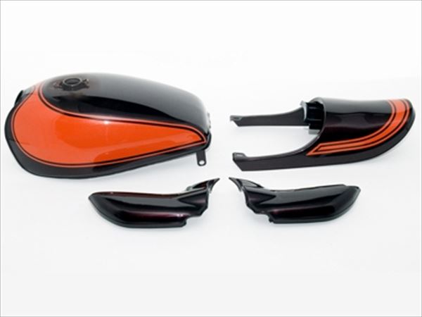 ドレミコレクション 【4573280100402】 20040 ゼファー750 Z2タイプ塗装済みスチールタンクセット(Z2キャップ仕様)火の玉