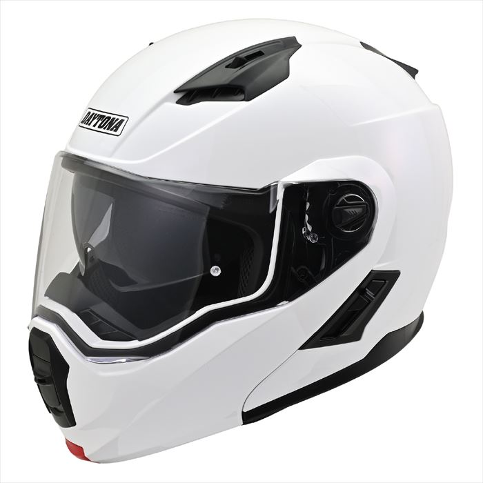 DAYTONA(デイトナ) 【4909449635070】 46538 バイク用 ヘルメット フルフェイス SG規格 ABS+PC フリップアップ ピンロックシート付属 インナーバイザー / スピーカーホール 装備 DN-004LT ホワイト Mサイズ(57-58cm) 46538｜GLOBAL MOTO