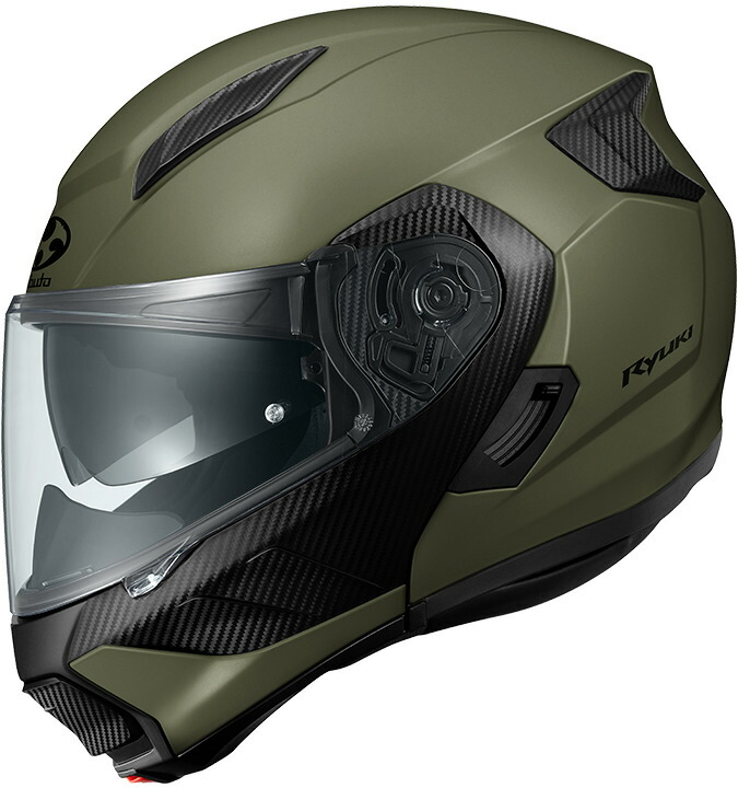 OGK KABUTO(オージーケーカブト) 【4966094635305】 RYUKI リュウキフラットオリーブ XLサイズ システムヘルメット|GLOBAL MOTO