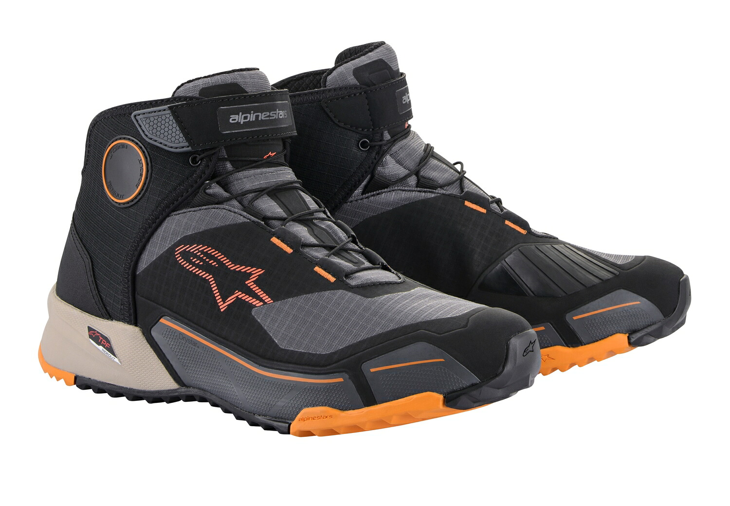 アルパインスターズ 【8059175406744】 CR-X DRYSTAR RIDING SHOE [1284 BLACK LIGHT BROWN ORANGE] 8.5/26.0cm 2611820