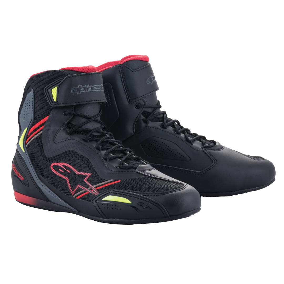アルパインスターズ 【8059175966798】 FASTER_3_RIDEKNIT_S [136 BLACK RED YELLOW FLUO] 9/26.5cm 2510319｜GLOBAL MOTO