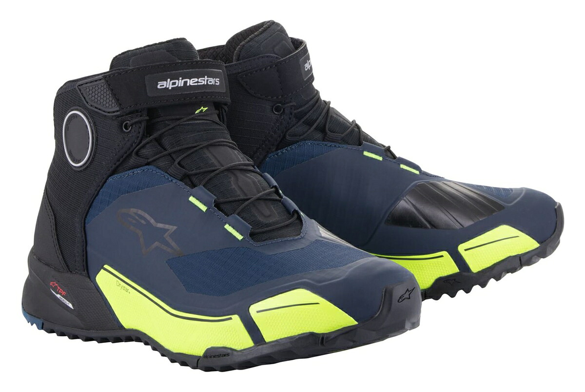 アルパインスターズ 【8059347052991】 CR-X DRYSTAR RIDING SHOE [1705 BLACK DARK BLUE YELLOW FLUO] 9/26.5cm 2611820