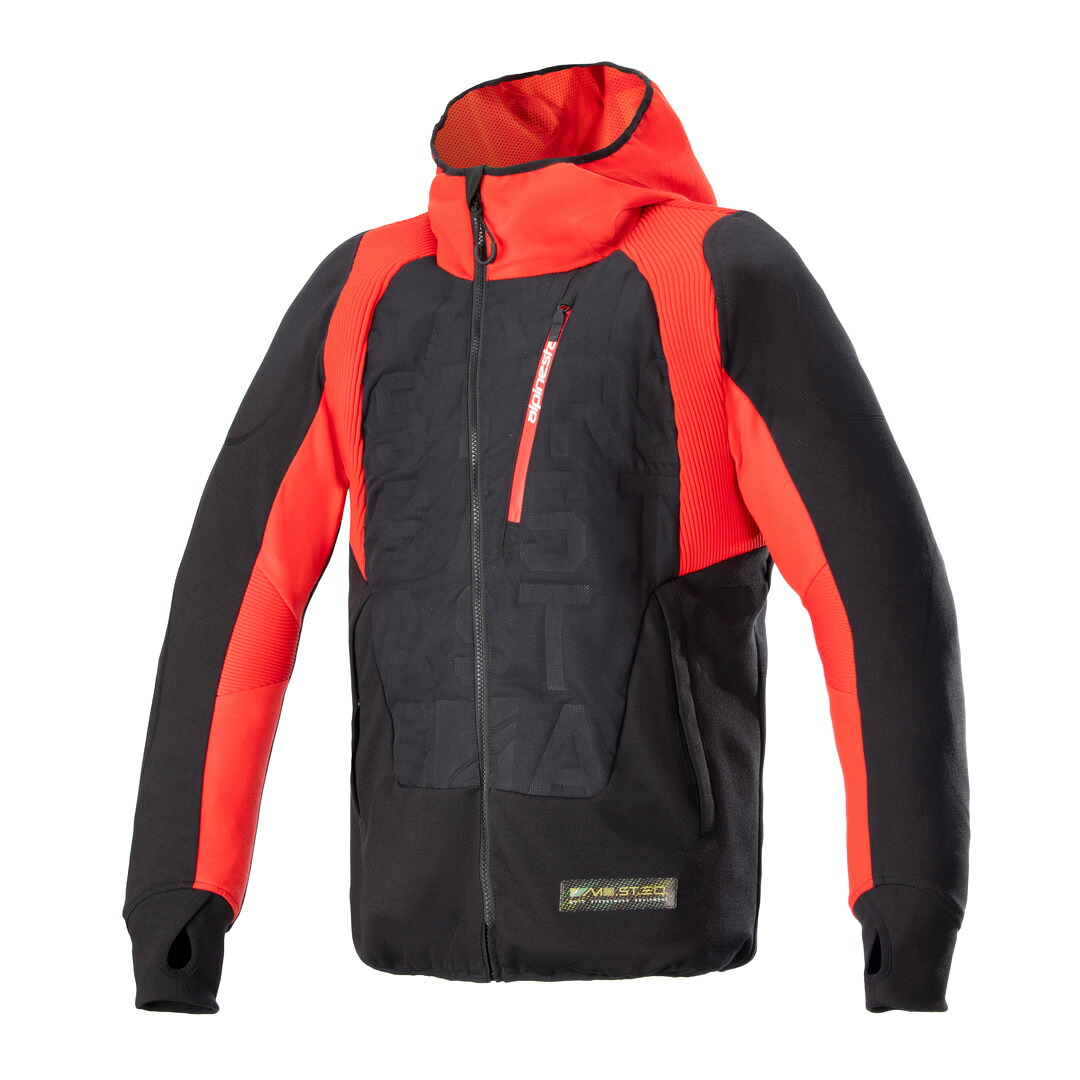 アルパインスターズ 【8059347271231】 MO.ST.EQ HYBRID HOODED JACKET 1463 BLAK FLAME RED L 4201824